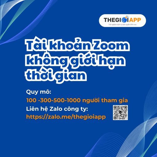 Tài khoản zoom pro không giới hạn thời gian