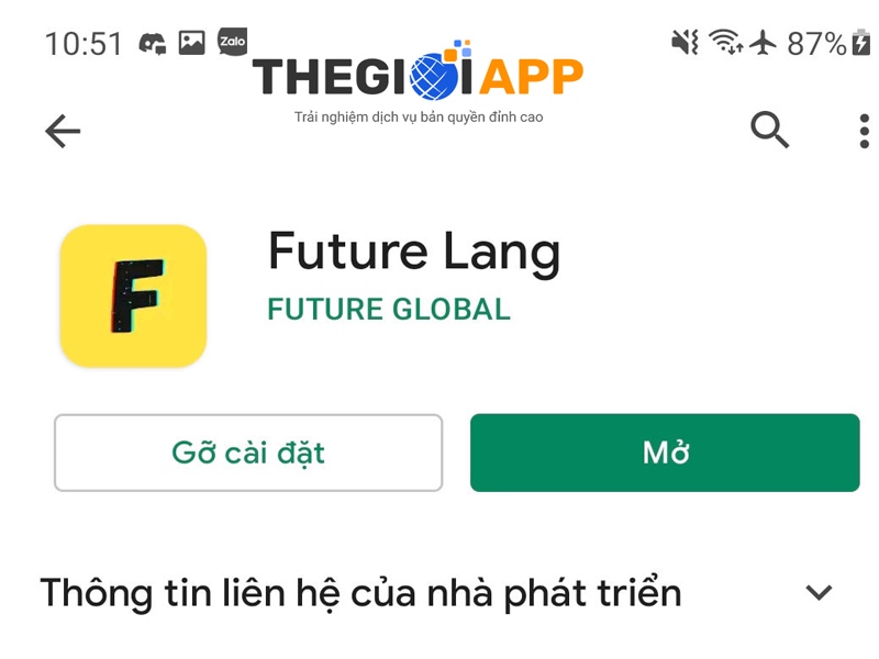 hướng dẫn cài đặt ứng dụng futurelang trên điện thoại
