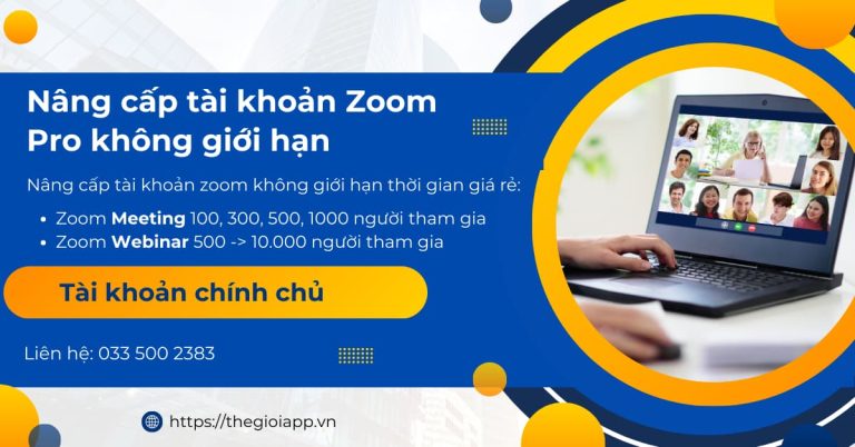 Tài khoản Zoom không giới hạn thời gian